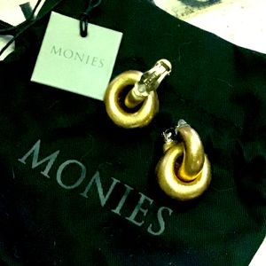 Monies Gold Clip Earrings
